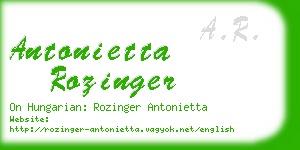antonietta rozinger business card